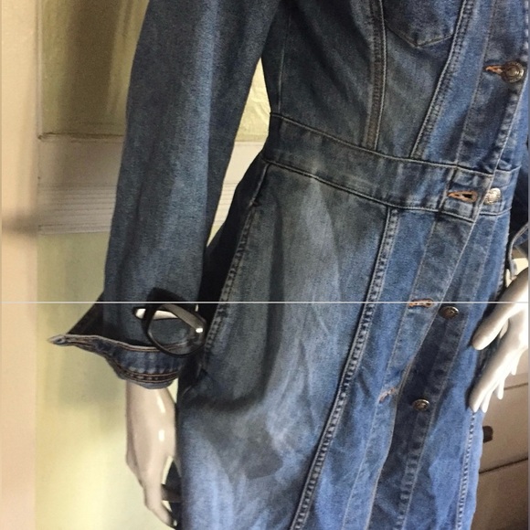 XOXO Jeans up cycled shirt dress - Picture 11 of 12